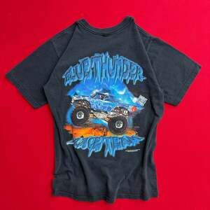 Vintage 2007 Monster Jam Blue Thunder T-Shirt Size Small Race Team Ford Graphic
